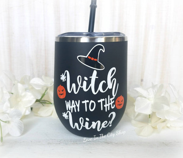 Witch Way to the Wine Wine Tumbler - love-in-the-city-shop